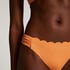 Scallop Lurex Bikini Bottoms, Orange