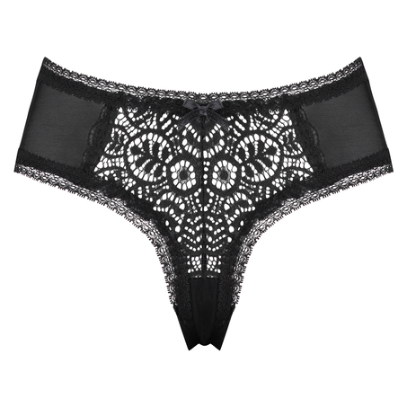 Zabrina V-shape Brazilian knickers, Black
