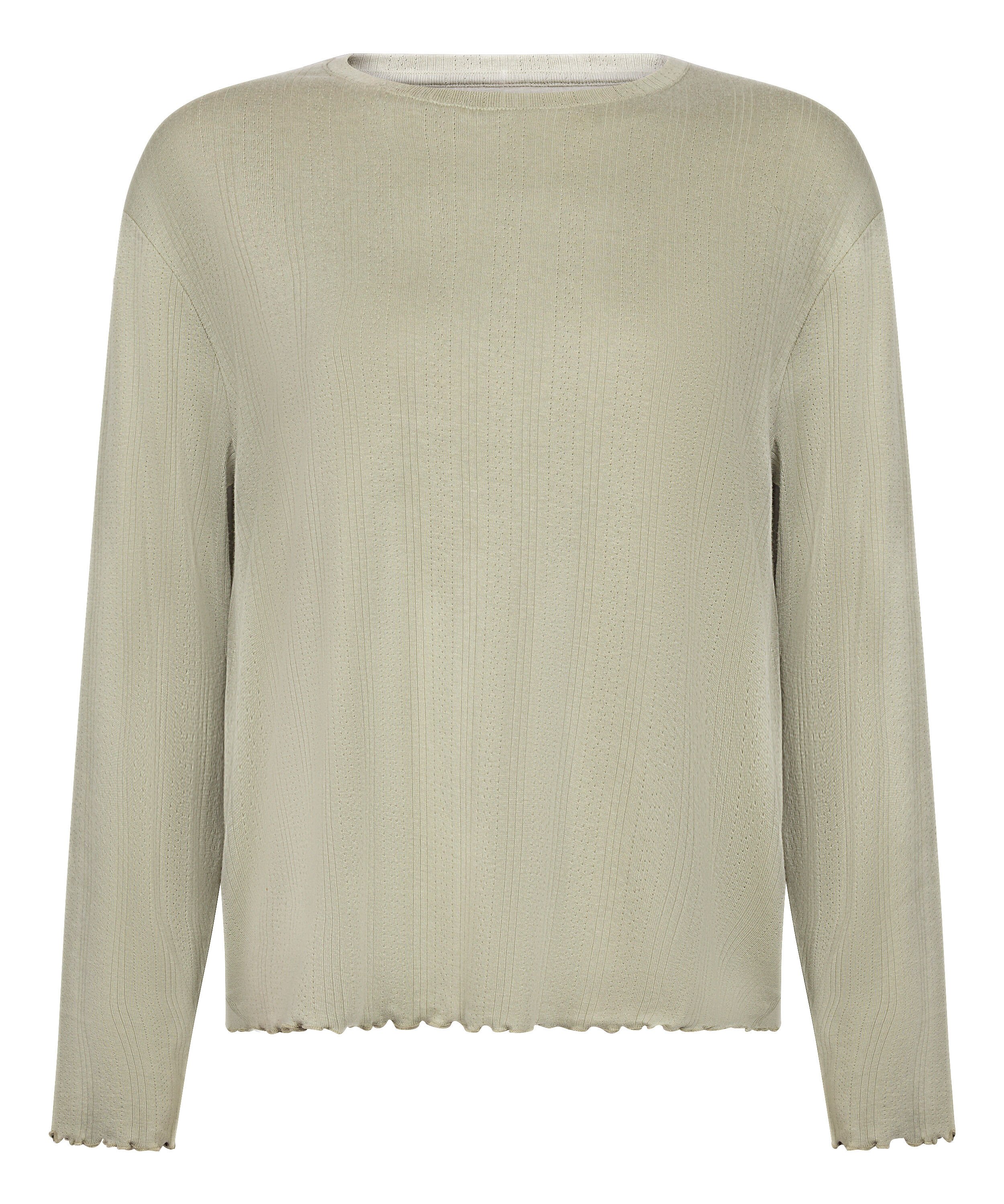 Pyjama Top Loose Pointelle, Green