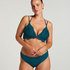 Lace Back Invisible Thong, Blue