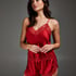 Satin pyjama shorts, Red