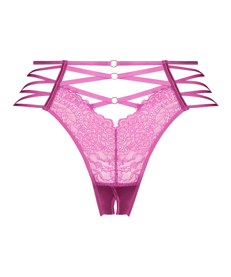 Monet Open Crotch Brazilian, Purple