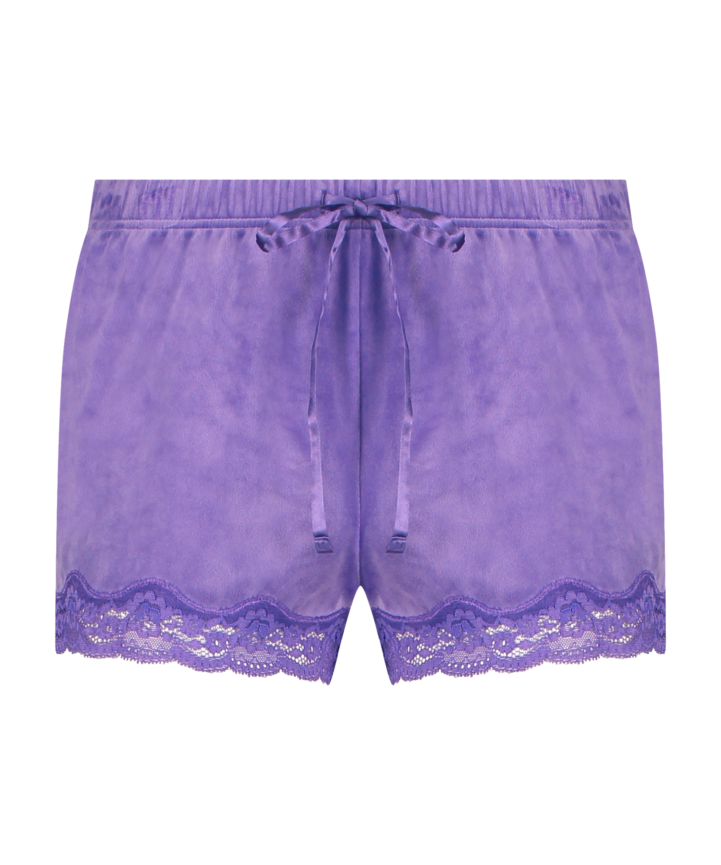 Velvet lace shorts, Purple, main