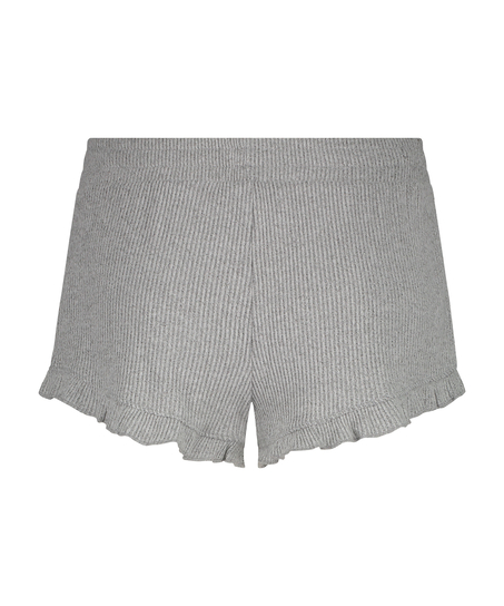 Rib Button Short, Gray