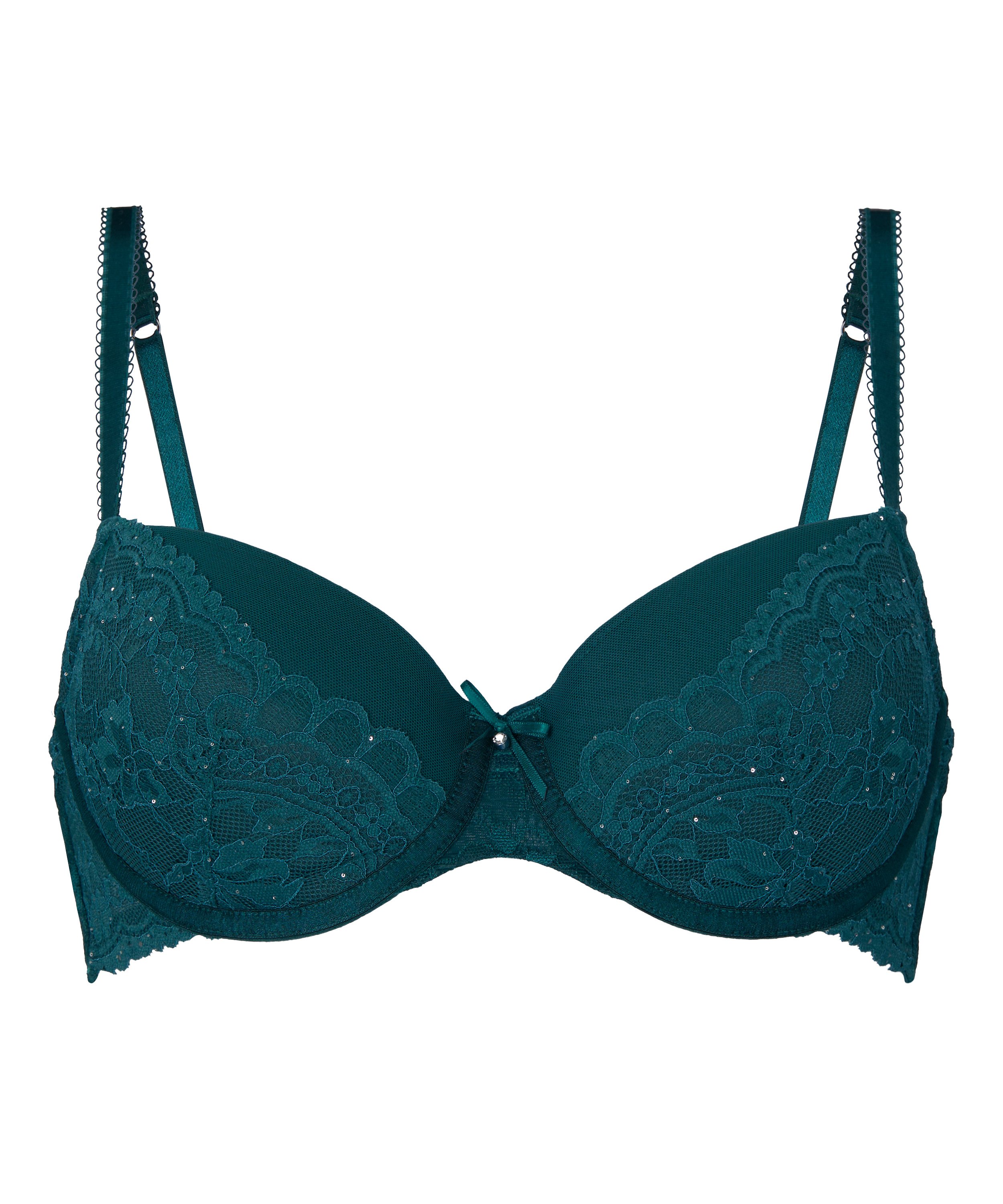 Isadora Padded Underwired Bra, Green, main