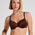 Lace & Shine Padded Underwired Bra, Brown