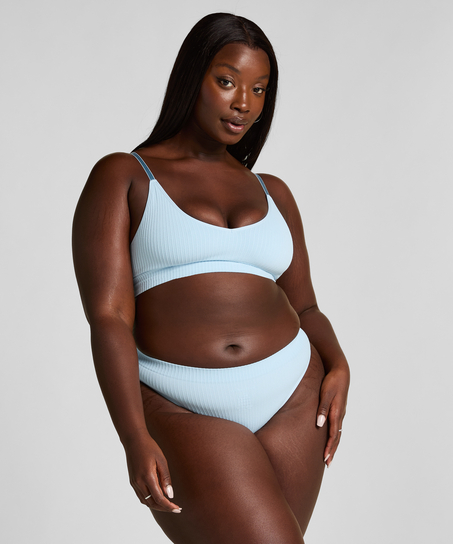 Dianne High Leg Thong, Blue