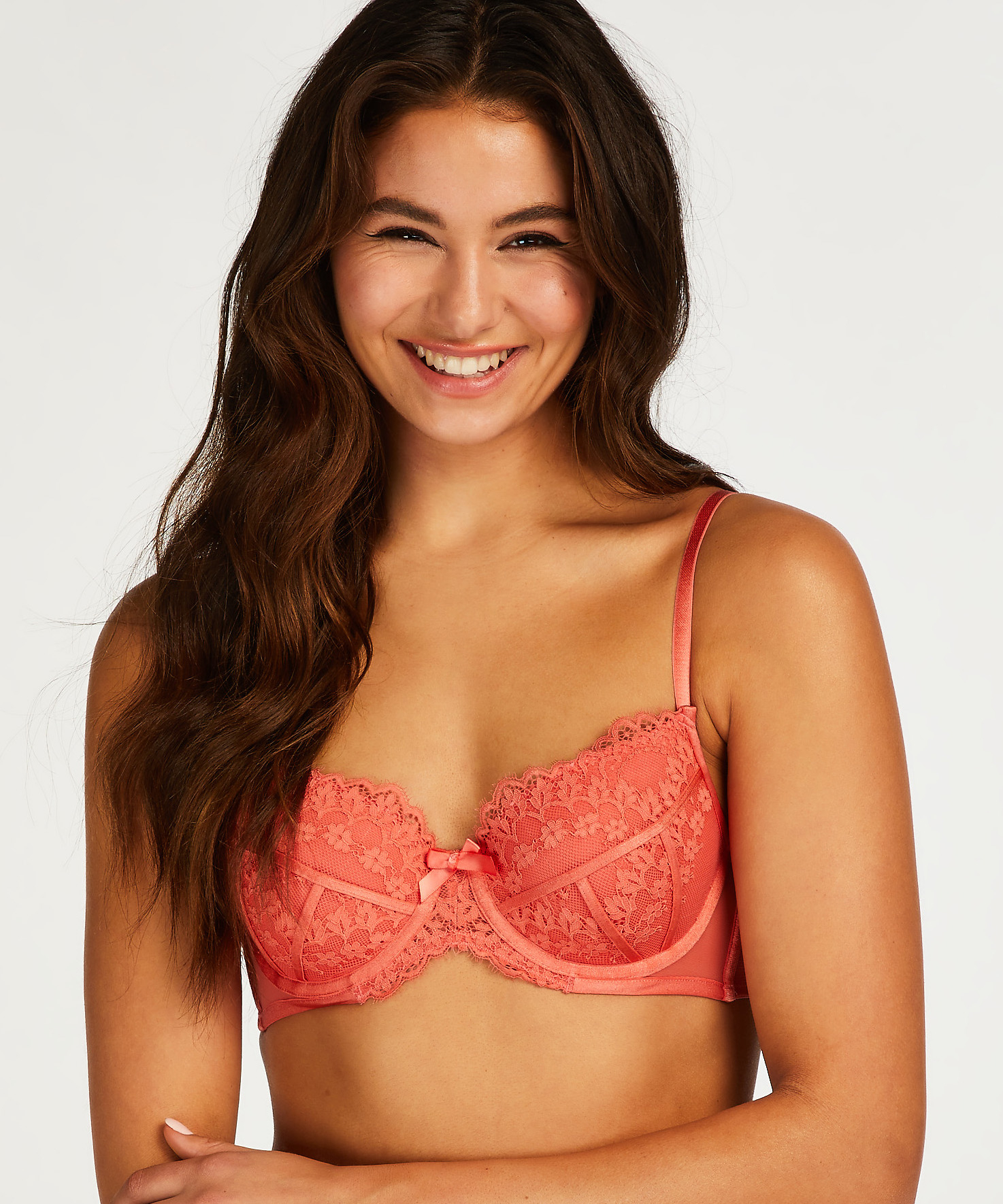 Padded Underwired Bra Emily, Orange, main