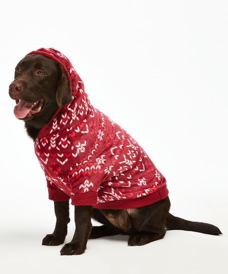 Dog's Fleece Onesie, Red