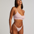 Invisible Stripe Mesh Thong, Pink