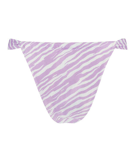Zebra high-leg bikini bottoms, Purple