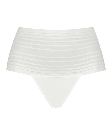 Invisible high thong, White