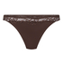 Lace & Shine Thong, Brown