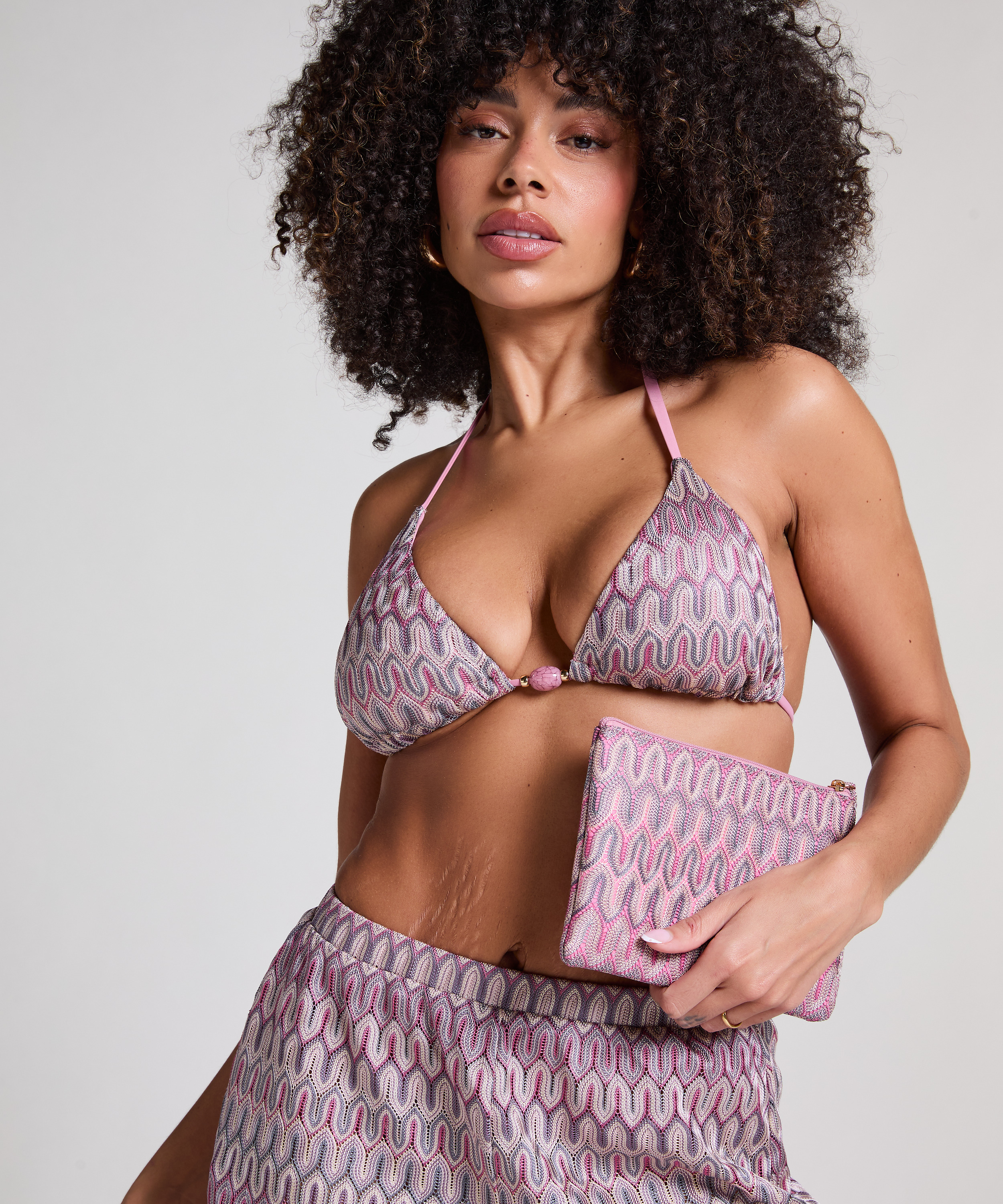 Cali Bikini Clutch, Pink, main