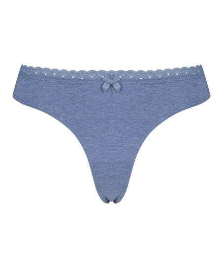 Cotton thong, Blue