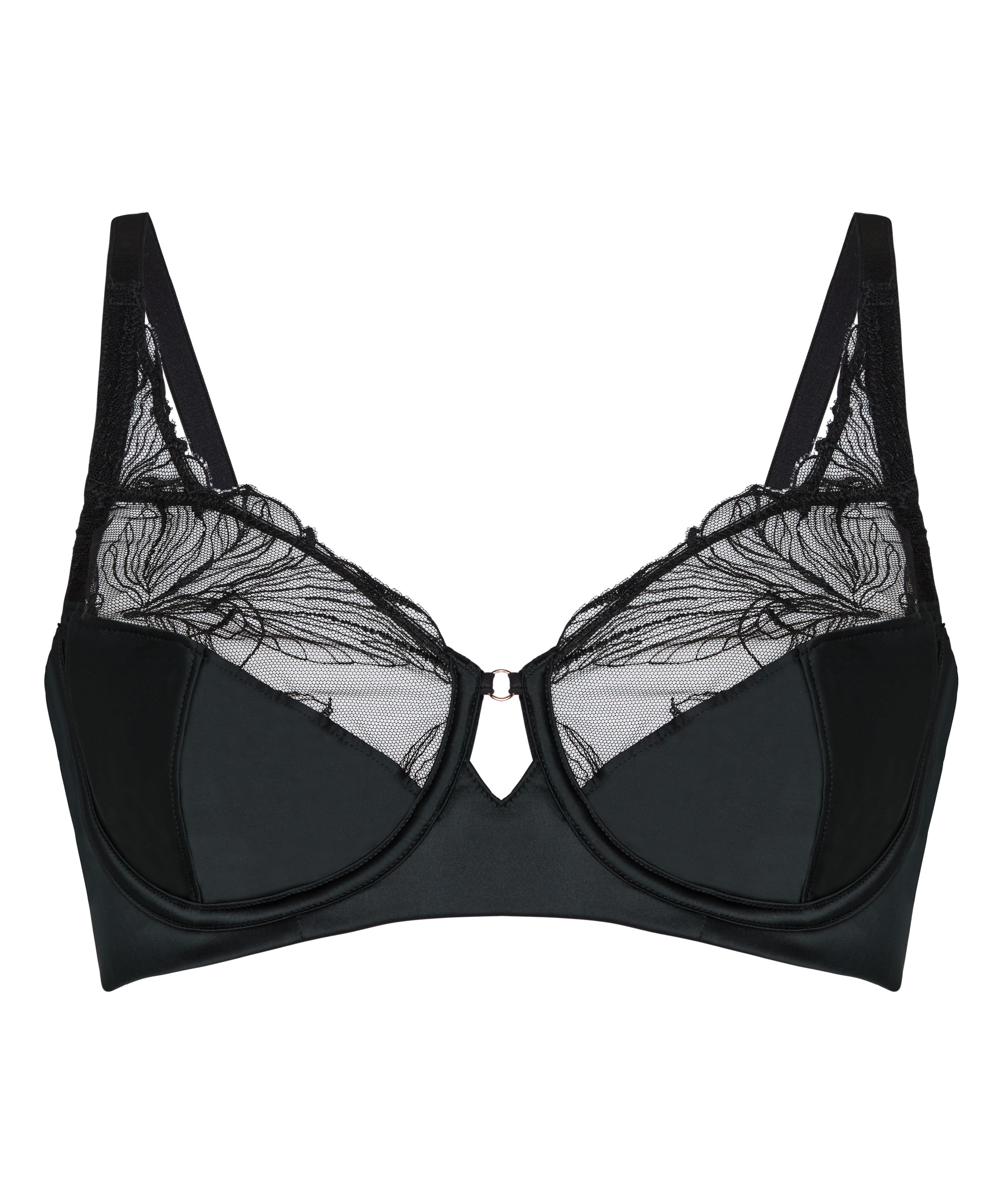 Non-Padded Underwired Bra Ellen, Black, main