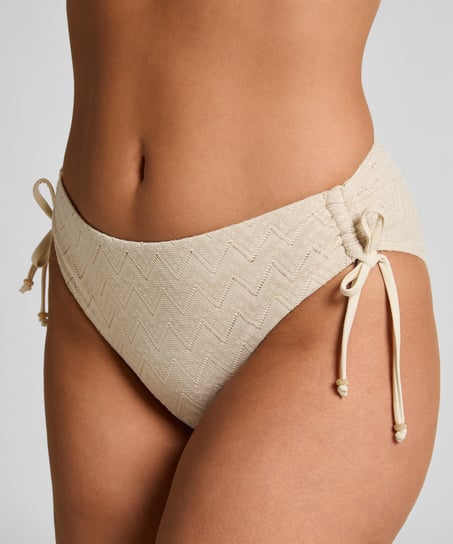 Crochet Bikini Bottoms, White