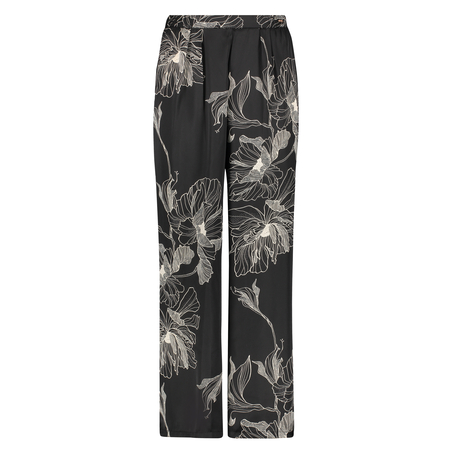 Petite Lotus satin palazzo trousers, Black