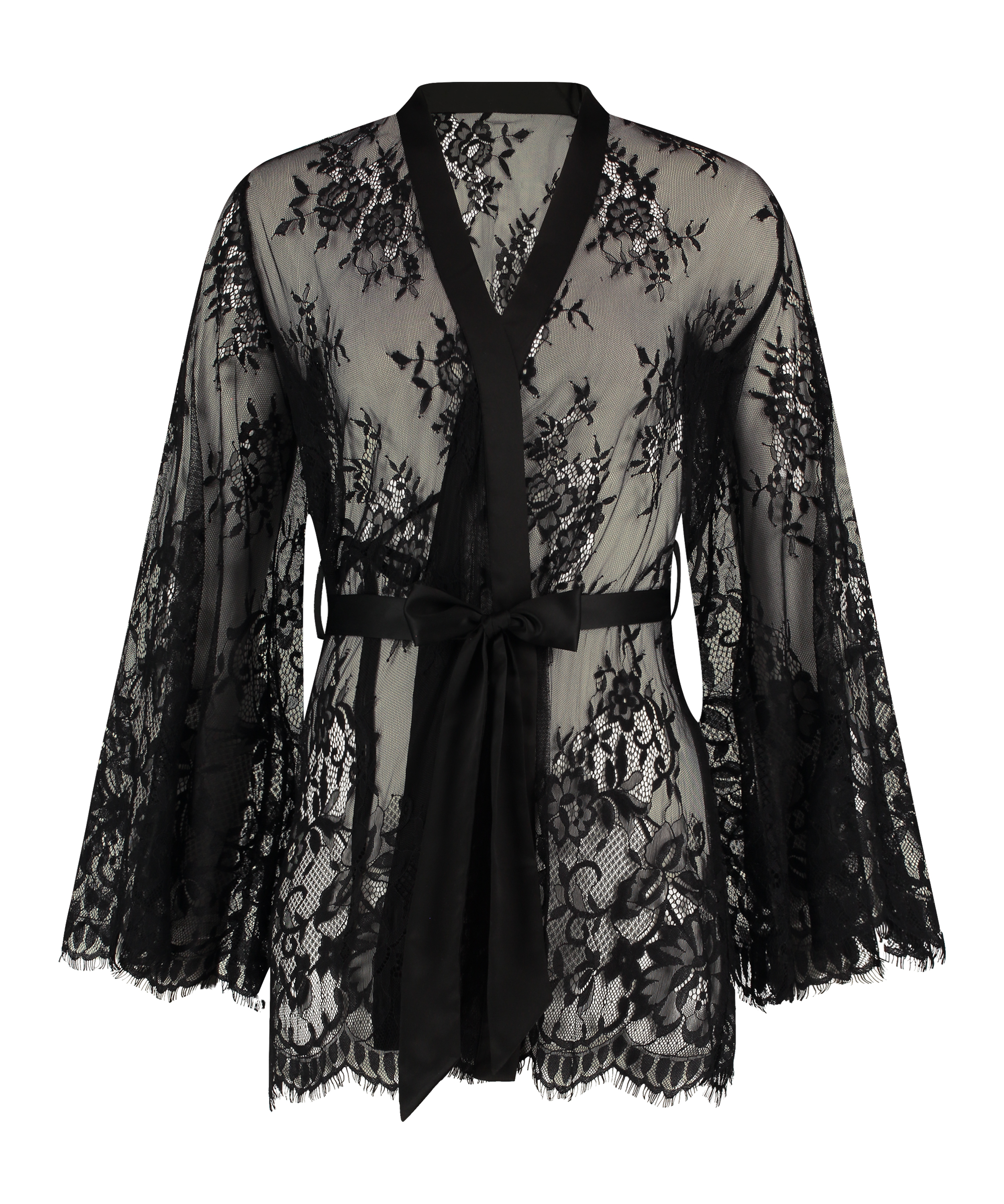 Isabelle Lace Kimono, Black, main