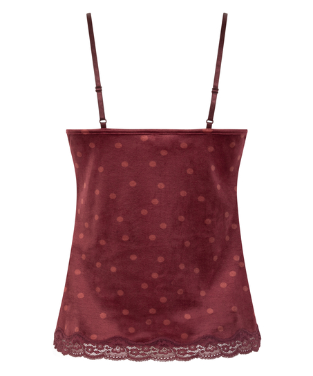 Velours Lace Cami Top, Purple