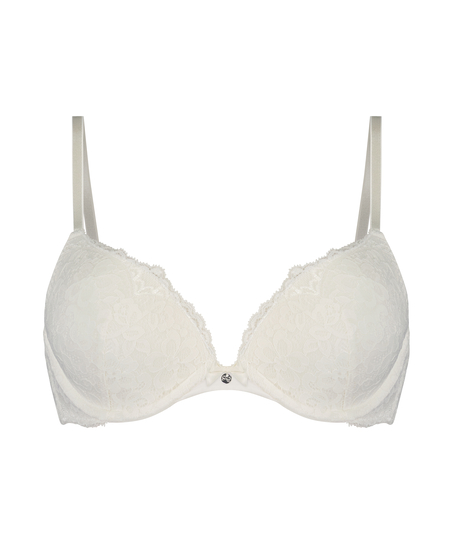 Marine Padded Push-Up Underwired Bra, White