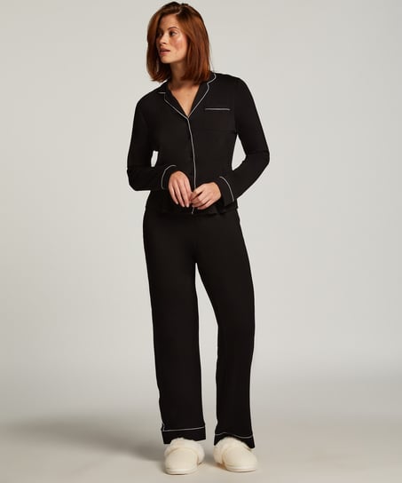 Essential Jersey Long-Sleeved Jacket, Black