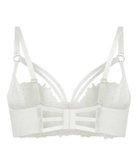 Kristina Non-Padded Underwired Longline Bra, White