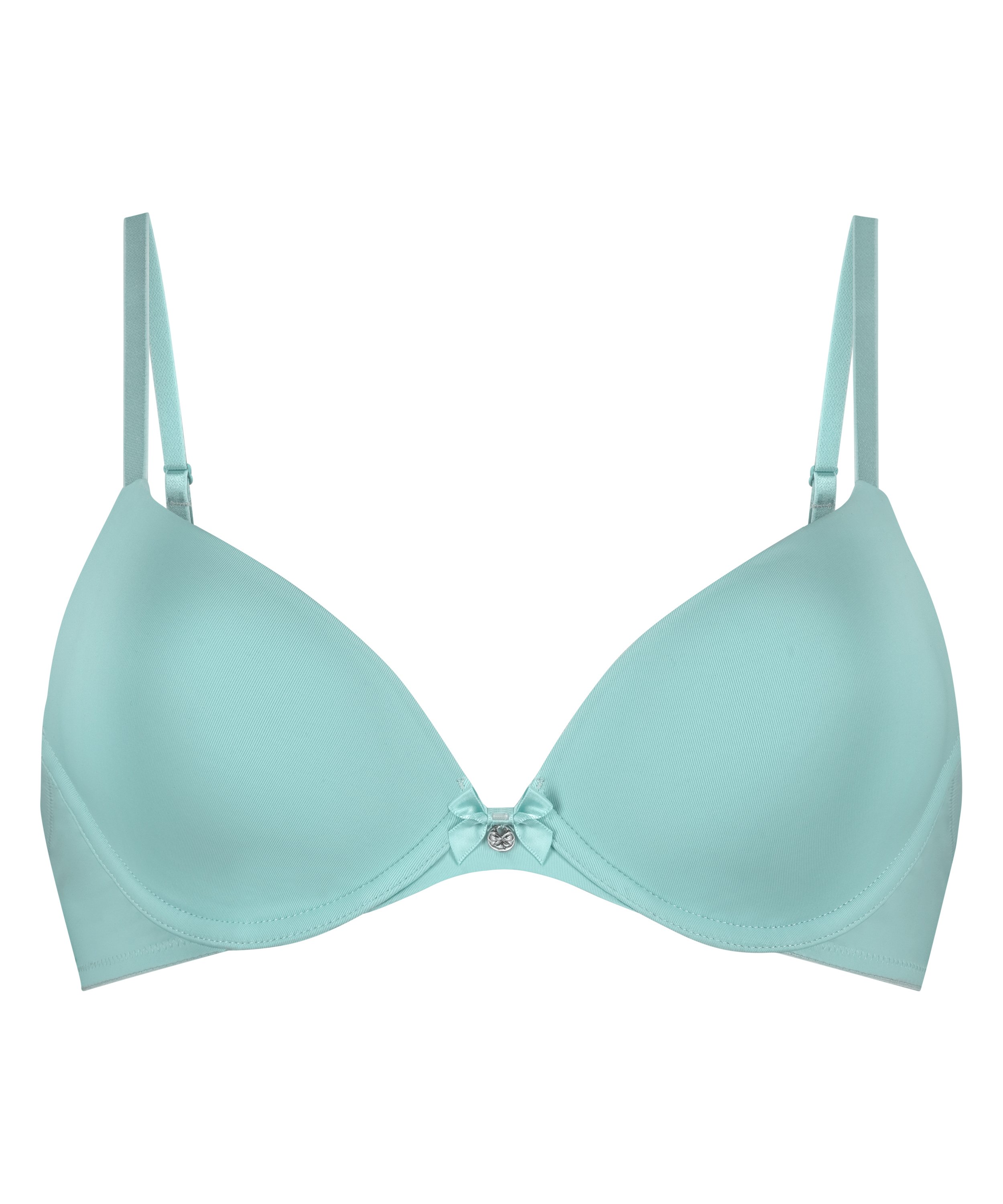 Plunge Padded Underwired Bra, Blue, main