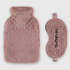 Hot Water Bottle And Eye Mask Set, Pink