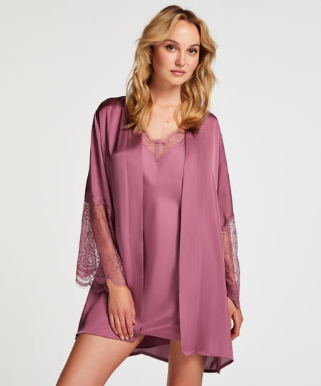 Satin Kimono, Purple