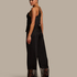 Sophia Wide Leg Lace Pants, Black