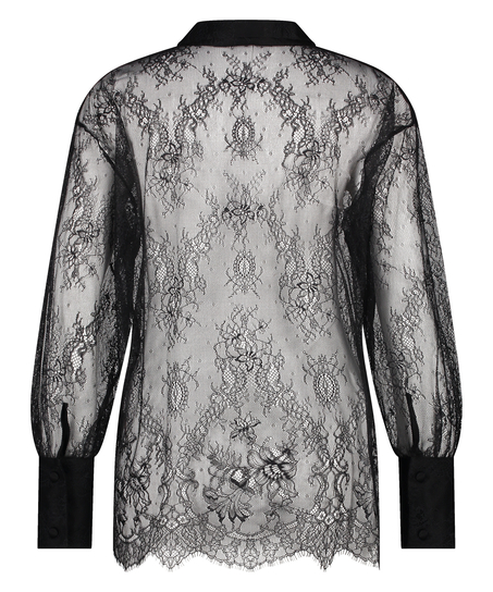 Camille Lace Top, Black