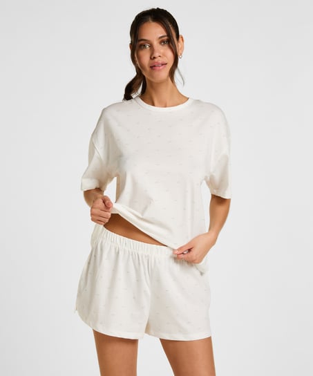 Pyjama Set Cotton, White