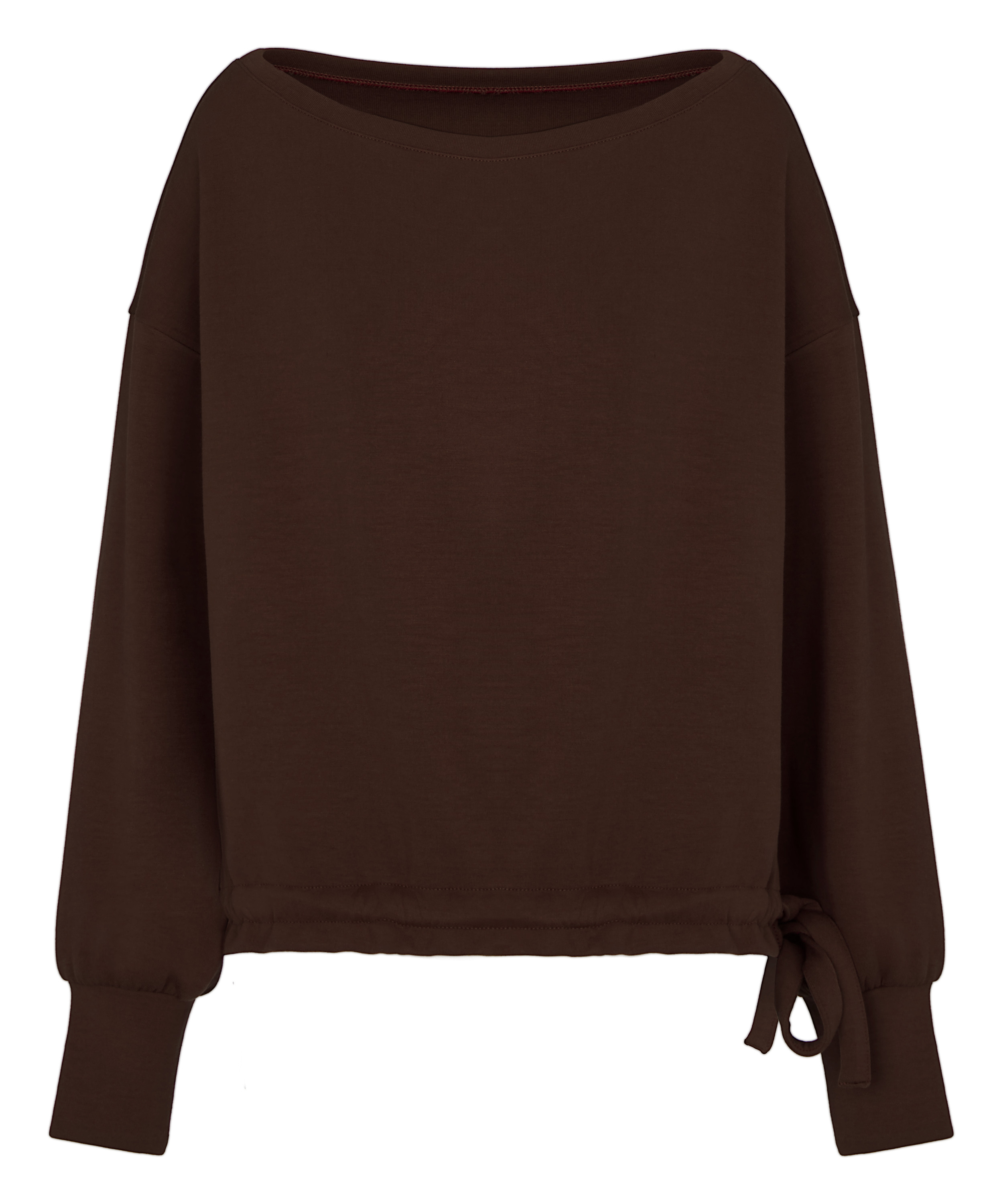 Top Viscose Boatneck, Brown, main