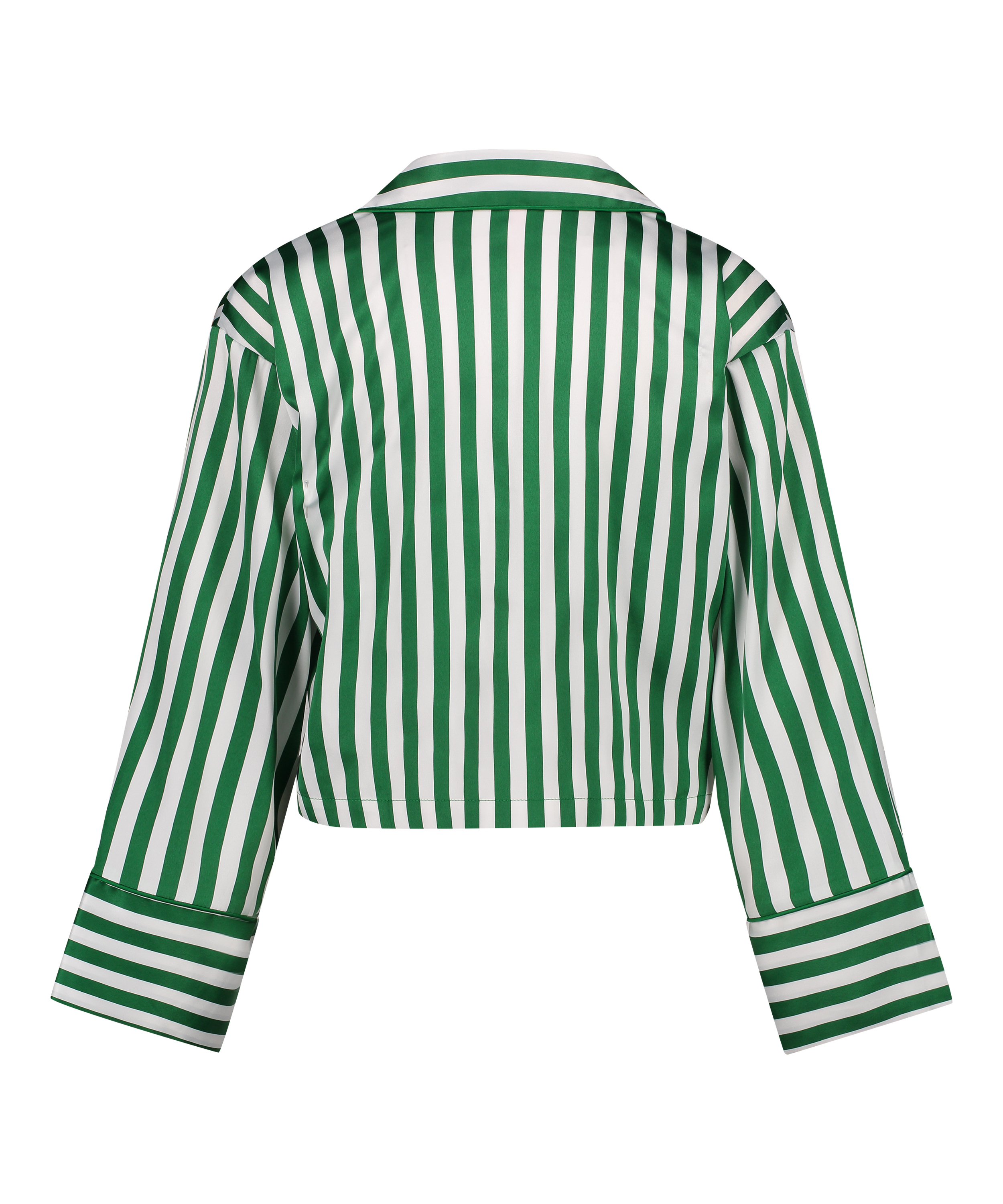 Satin Long-Sleeved Jacket, Green, main
