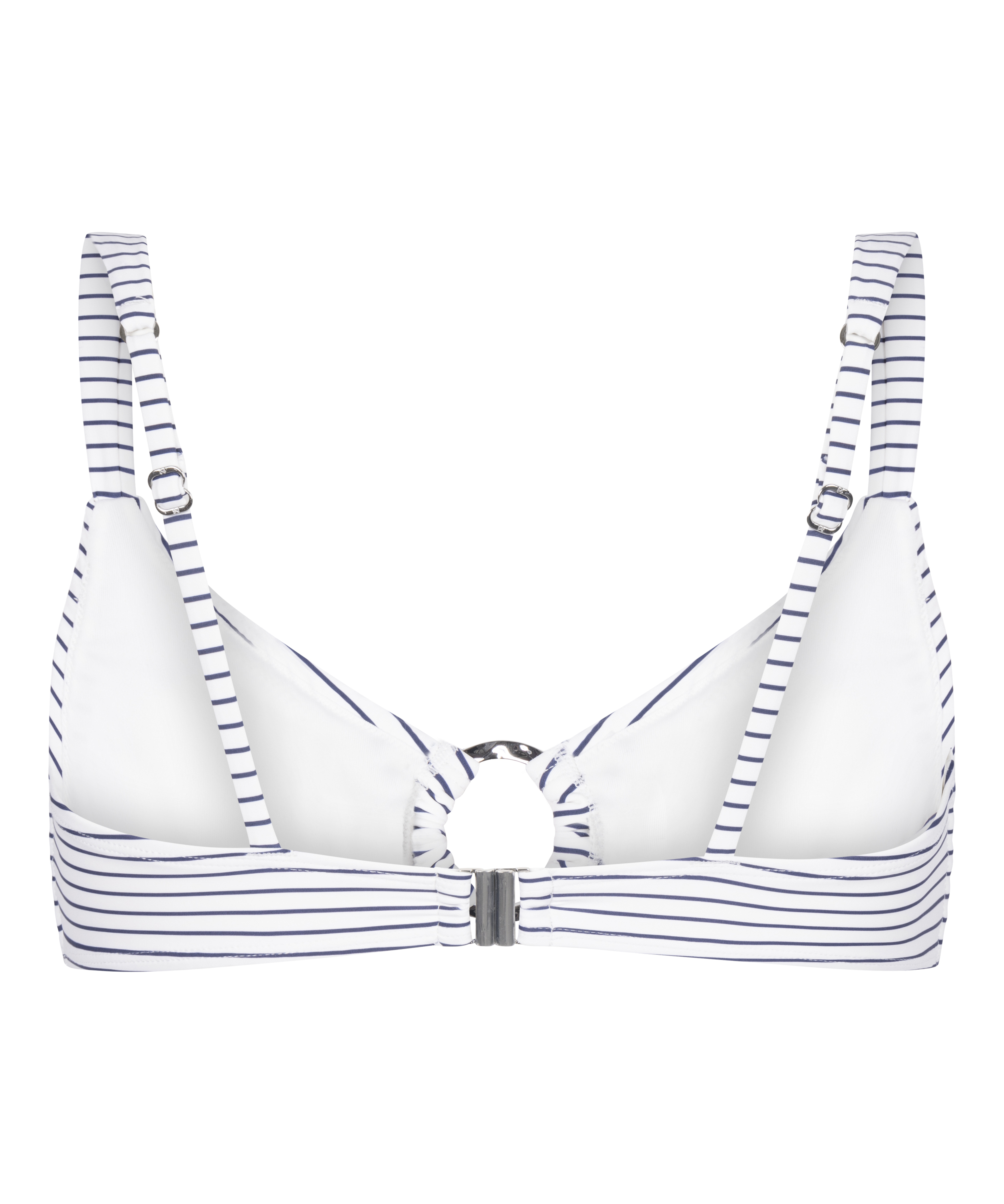 Bikini Croptop Stripes, White, main