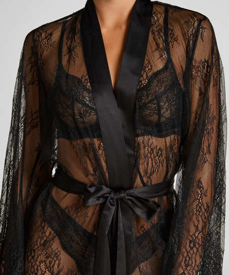 Kimono Allover Lace, Black