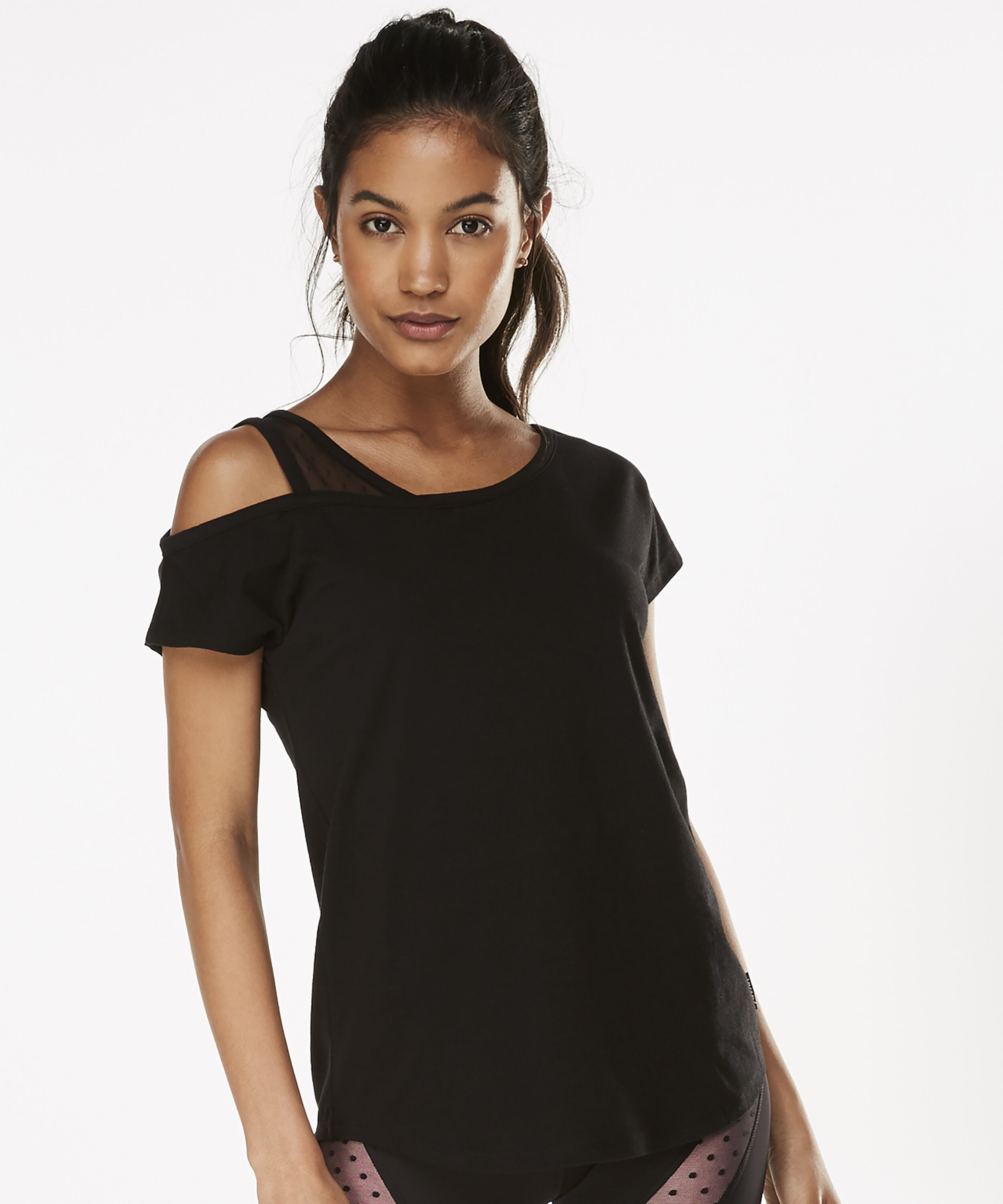 HKMX Branded Short Sleeved Sports Shirt, Black