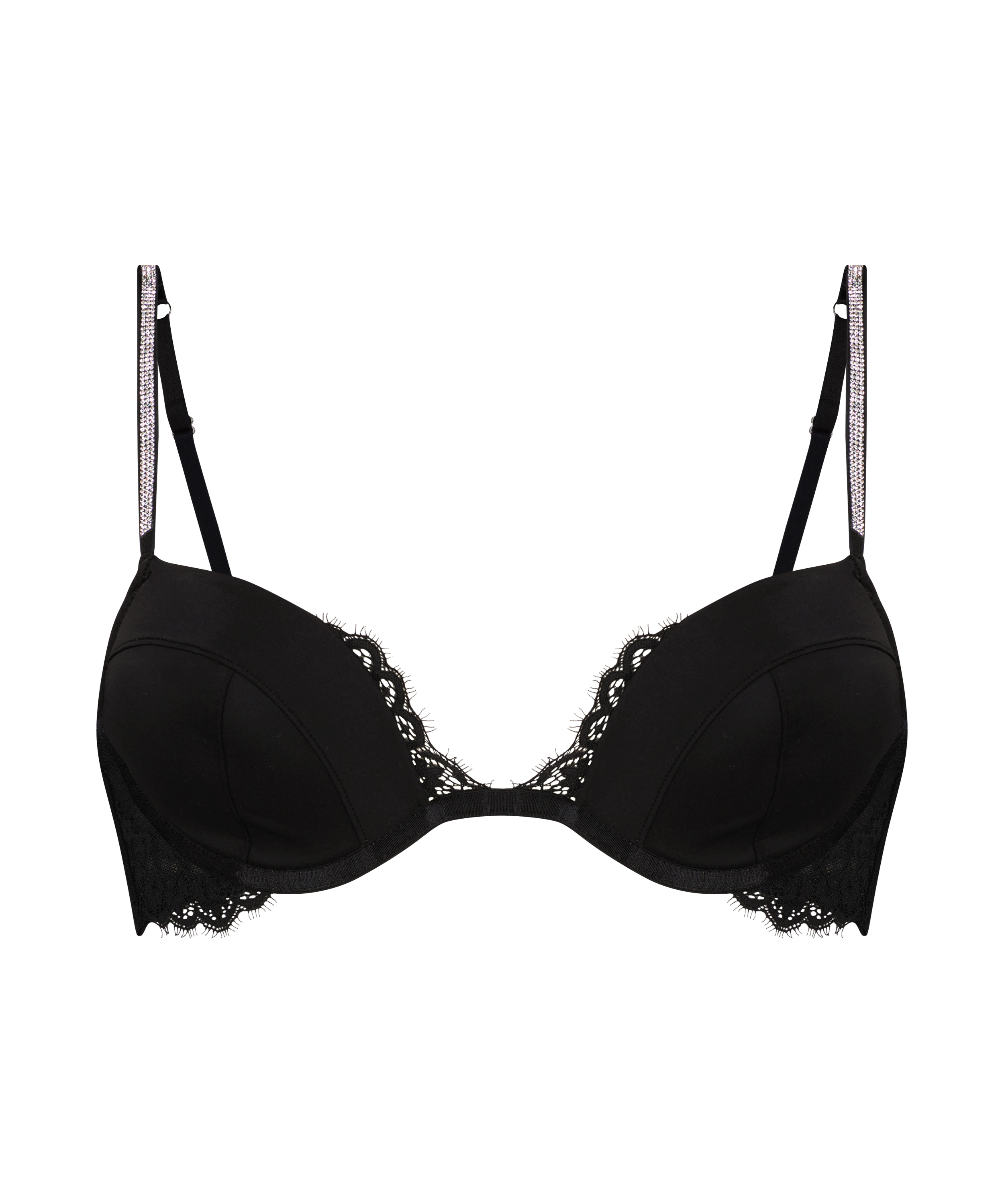Beth Padded Underwired Bra, Black, main