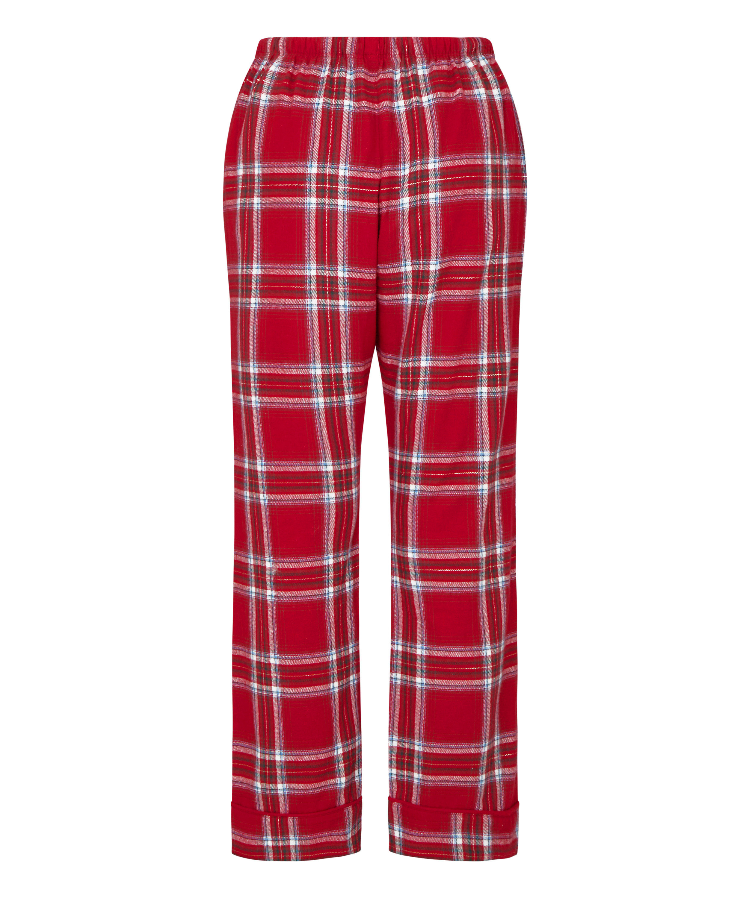 Flannel Pyjama Pants, Red, main