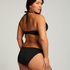 Scallop padded underwired bikini-top, Black