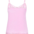 Velours Lace Cami Top, Pink