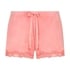 Velvet lace shorts, Pink