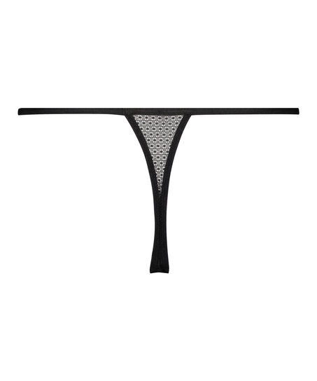 Louisa high leg Thong, Black