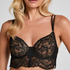 Sabrina Non-Padded Underwired Longline Bra, Black