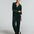 Velours Long-Sleeved Jacket, Green