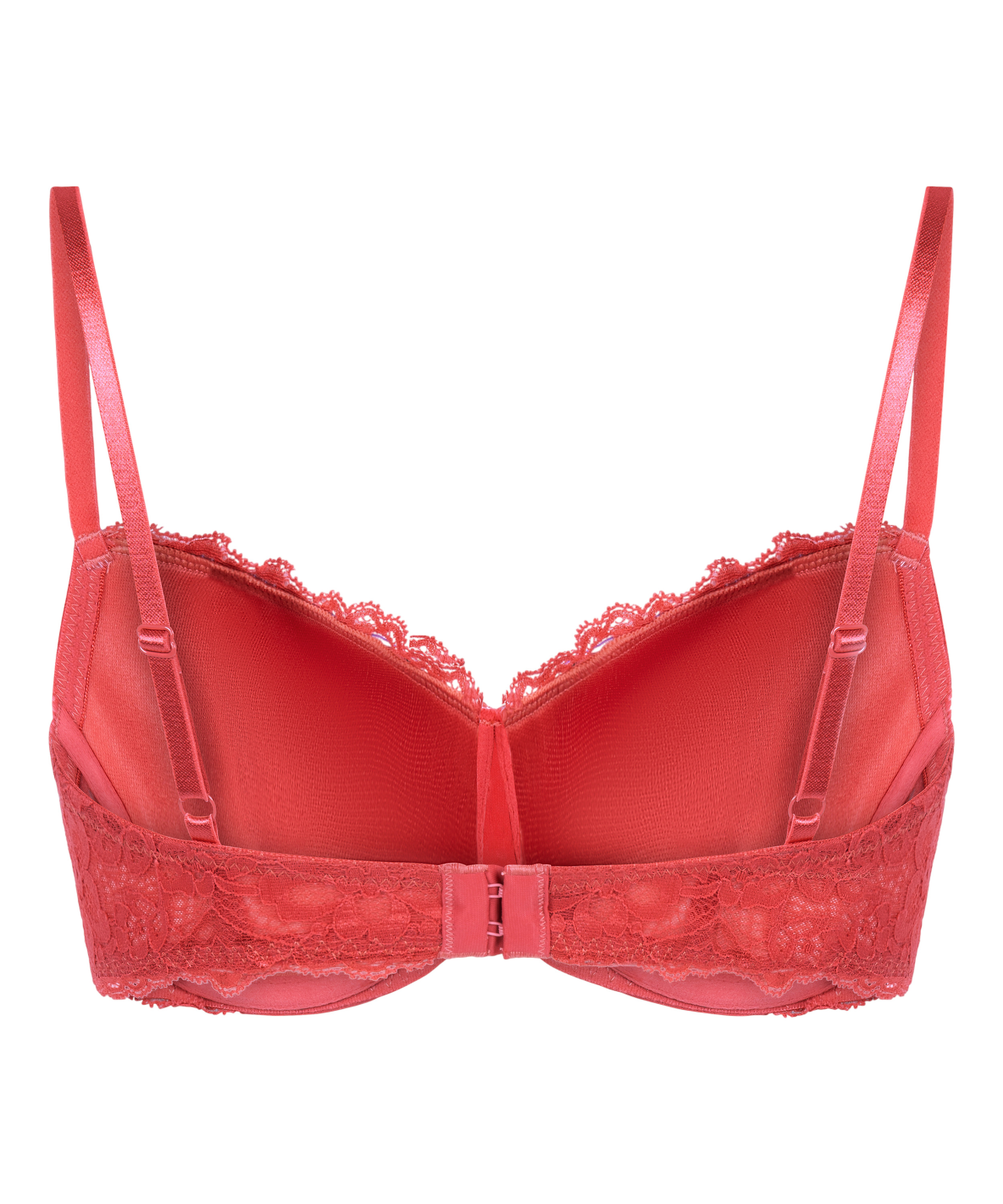 Marine Padded Underwired Bra, Red, main