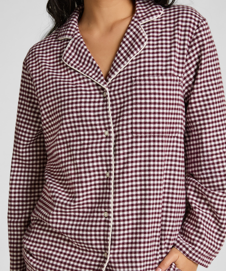 Essentials Flannel Pyjama Top, Purple