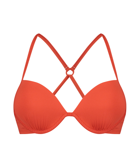 Aruana Rib Bikini Top, Orange