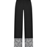 Sophia Wide Leg Lace Pants, Black